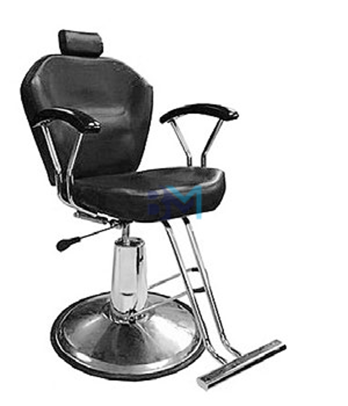 Classic black barbershop and hairdresser chair