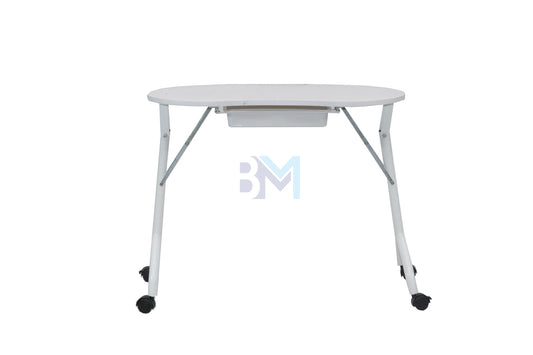 Foldable single manicure table with cushion