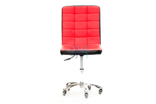 Red and black leatherette manicure chair
