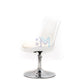 White manicure chair in leatherette and polyurethane 