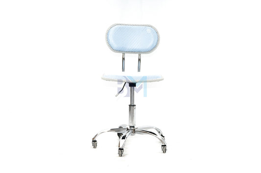 Blue velvet manicure chair
