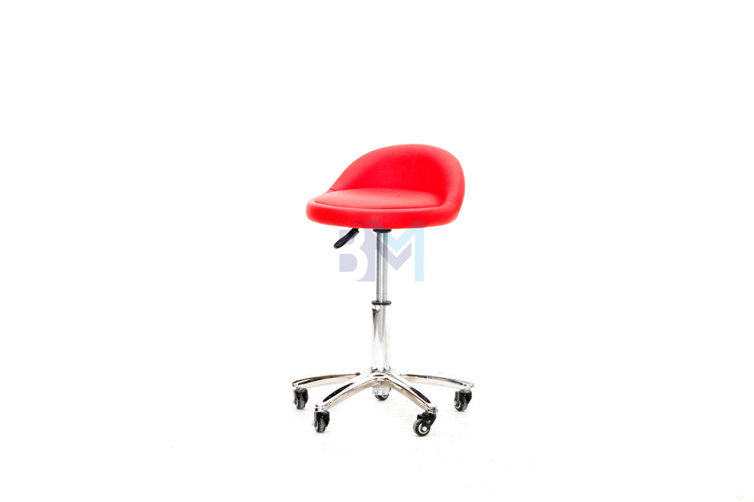 Stool with red back 
