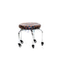 Brown checkered pedicure stool 