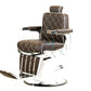 Classic brown and silver barber chair