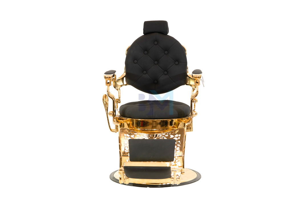 Vintage Black and Gold Barber Chair