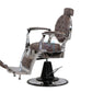 Vintage brown and silver barber chair