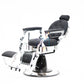 Vintage black and silver barber chair