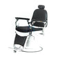 Classic black and white barber chair