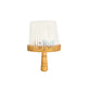 Soft barber brush with wooden handle to remove hair debris 