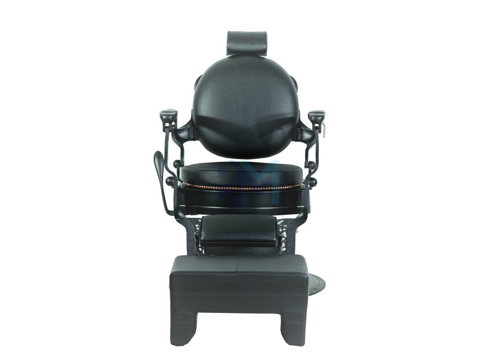 Black vintage barber chair