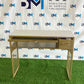 Gold metal individual manicure table with tray, drawers and marble-like stone