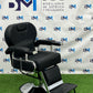 Classic black and silver barber chair