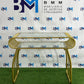 Single manicure table in gold metal with glass