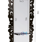Espejo tocador con marco decorativo negro y repisa