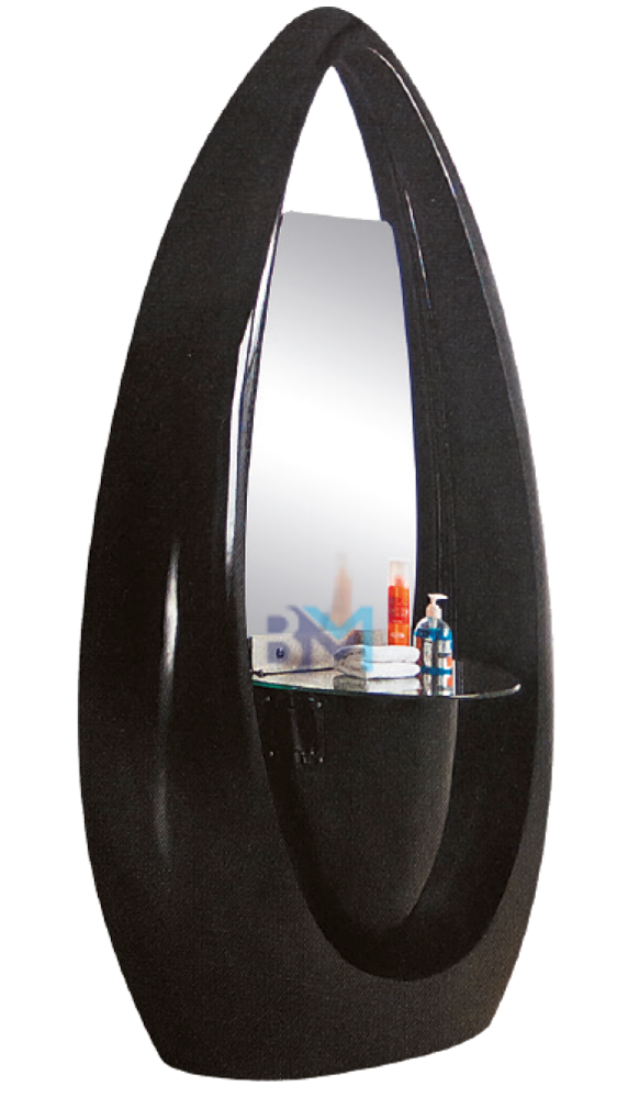 Espejo tocador negro moderno y decorativo