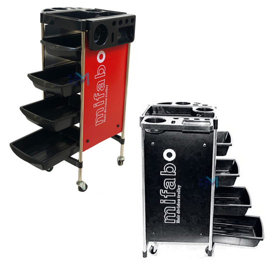 Hairdressing auxiliary trolley with organizer