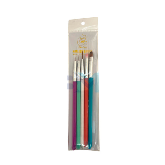 Set of acrylic brushes for manicure 5 units
