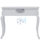 White Vintage Single Manicure Table with Vacuum Cleaner