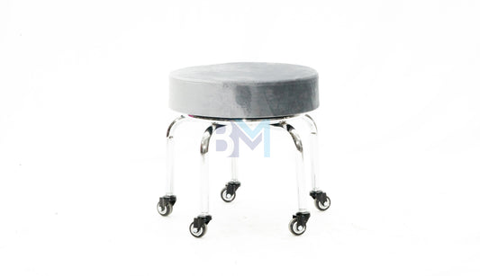 Gray velvet pedicure stool 