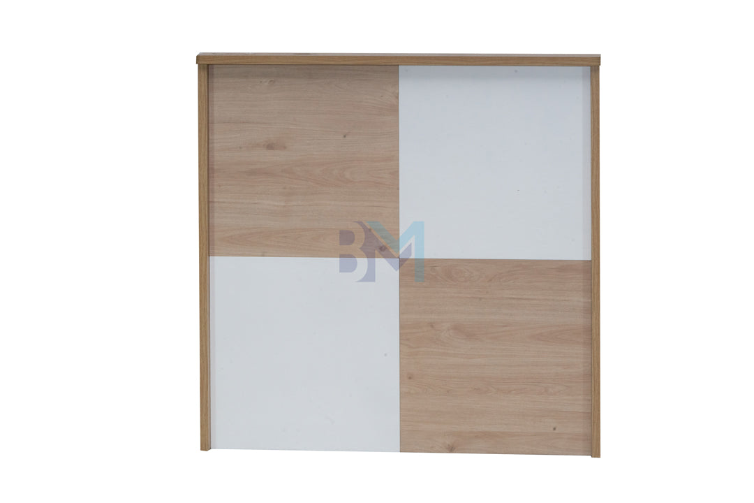Mostrador de recepción con diseño moderno en madera y color blanco