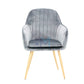 Manicure chair in gray velvet 