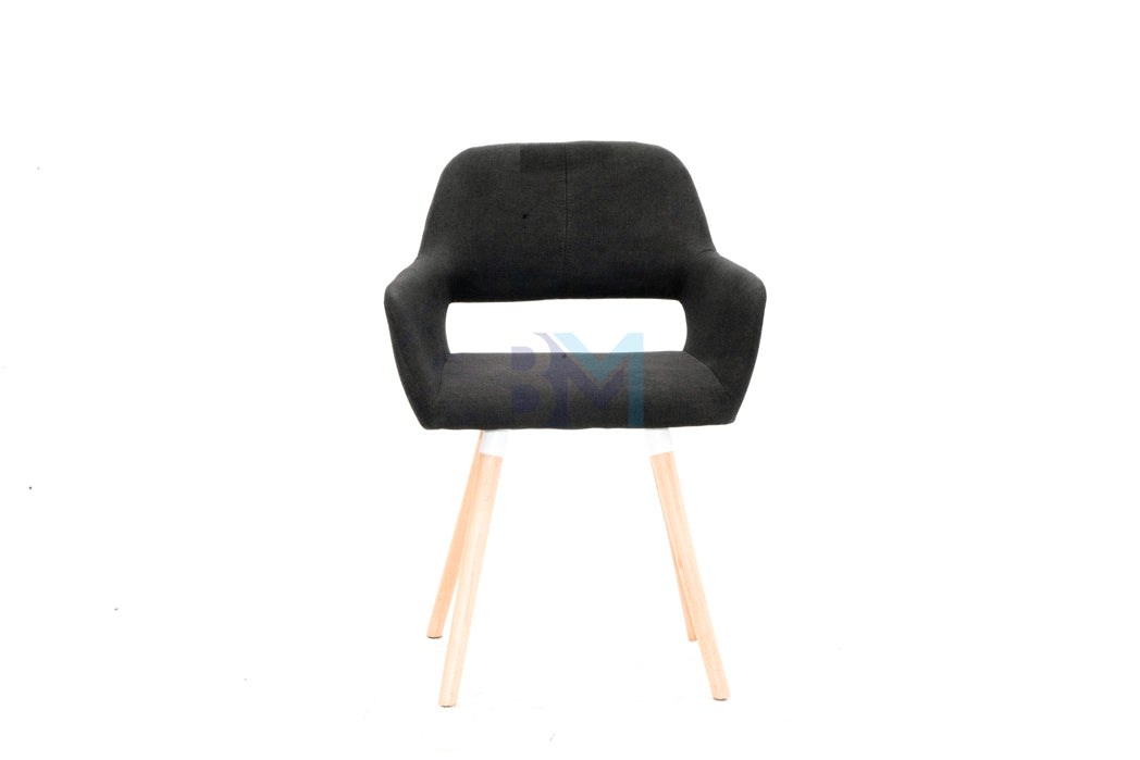 Black Upholstered Manicure Chair