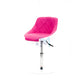 Manicure chair in fuchsia imitation leather with white