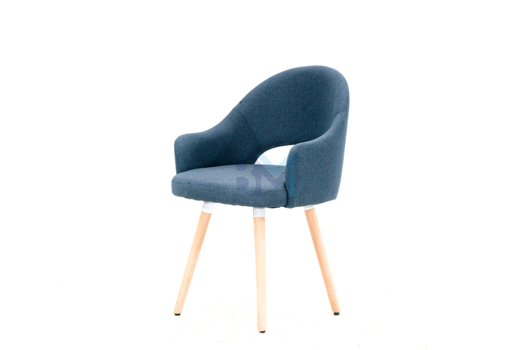Blue Upholstered Manicure Chair 