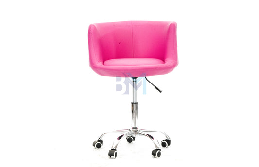 Fuchsia leatherette manicure chair