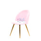 Manicure chair in pink velvet 