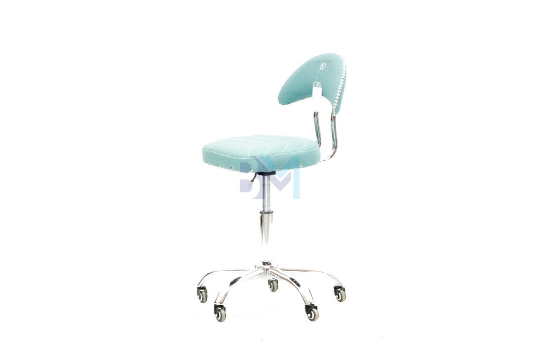 Blue leatherette manicure chair