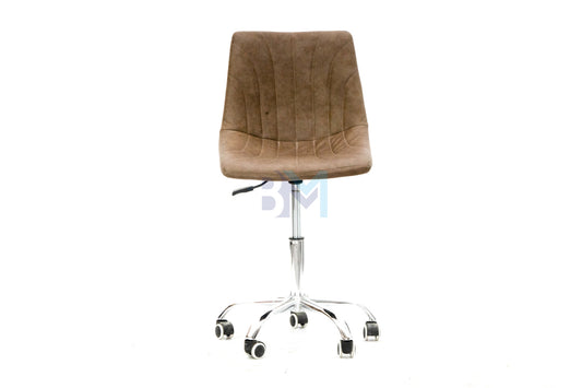Brown upholstered manicure chair 