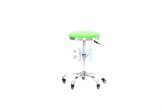 Green leatherette stool 