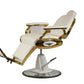 Vintage white and gold barber chair