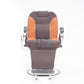 Classic black, brown and silver barber chair
