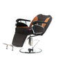Classic black, brown and silver barber chair