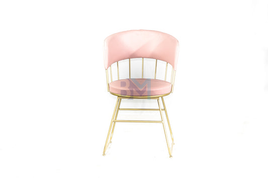 Pink leatherette manicure chair 