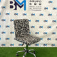 Manicure chair in printed imitation leather 