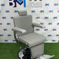 Classic gray and silver barber chair