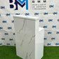 White and gray marble type reception desk