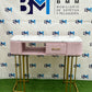 Pink Velvet Single Manicure Table with Gold Base and Marble Top